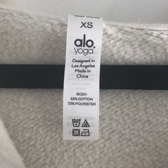 Alo Stadium Half Zip Hoodie - Bone - Picture 6 of 8